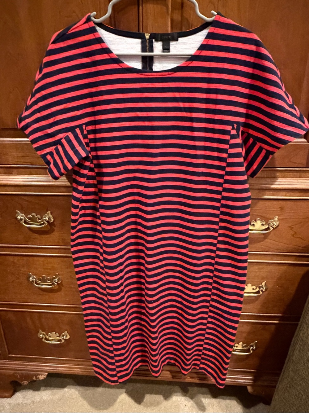 Striped Red and Navy womens dress